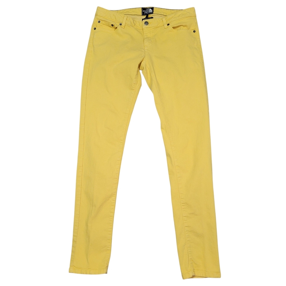 The North Face Women's Yellow Jeans Size 8 Regular Vibrant Playful Bright Bold